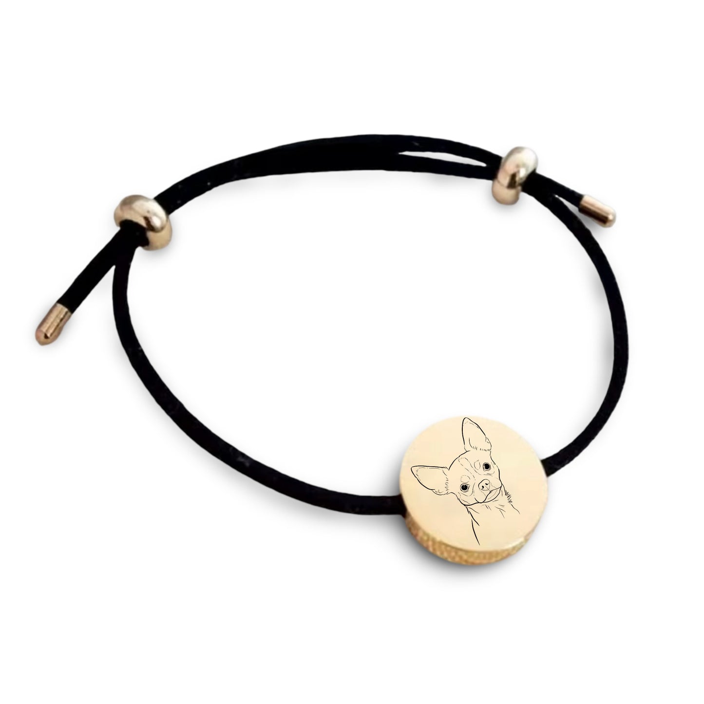 Seidiges Armband mit Edelstahl Plättchen
