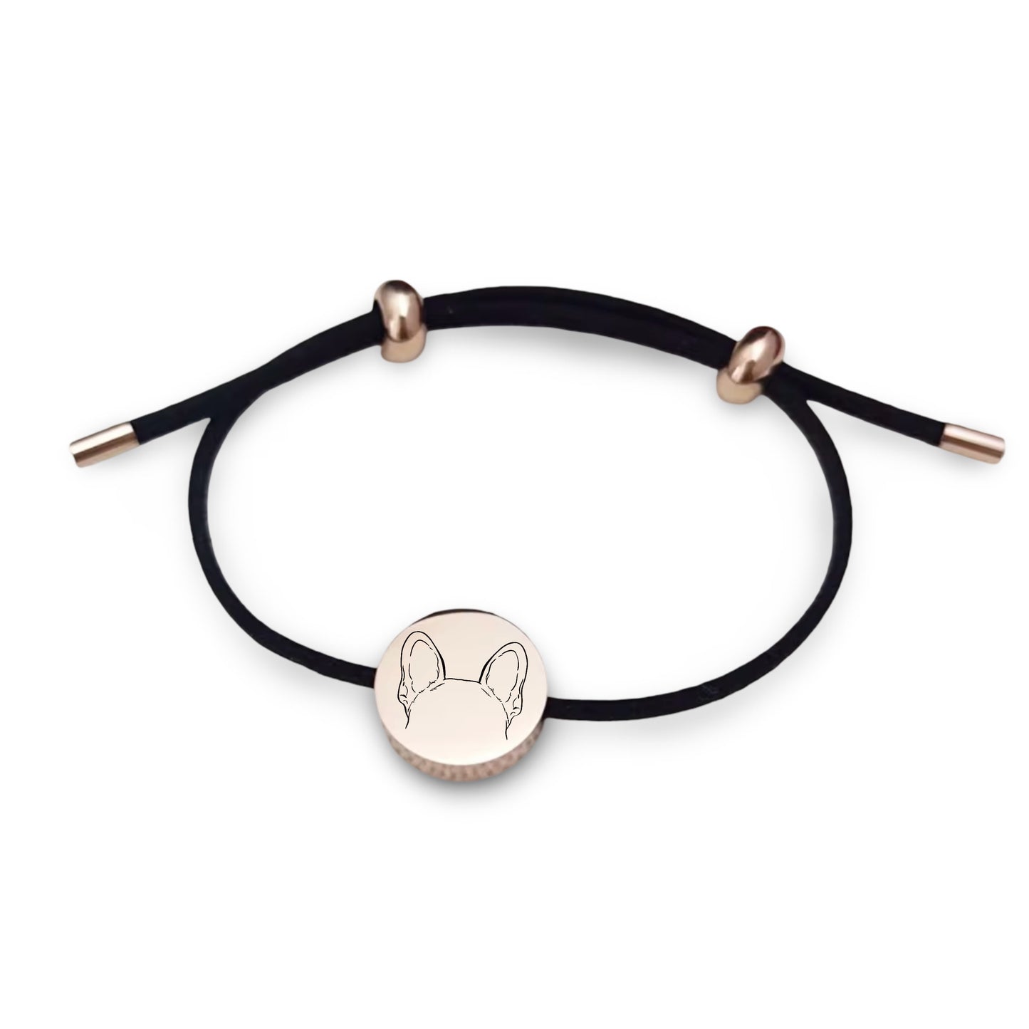 Seidiges Armband mit Edelstahl Plättchen